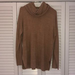 Tan Cowl-Neck Sweater